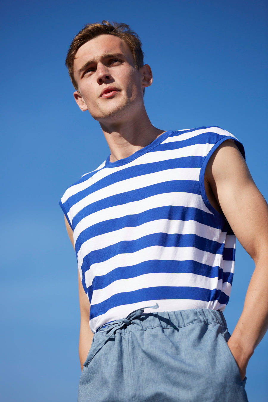 Sunny round neck stripe