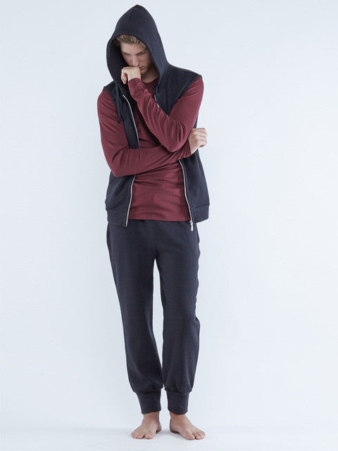 Son boiled wool hooded vest