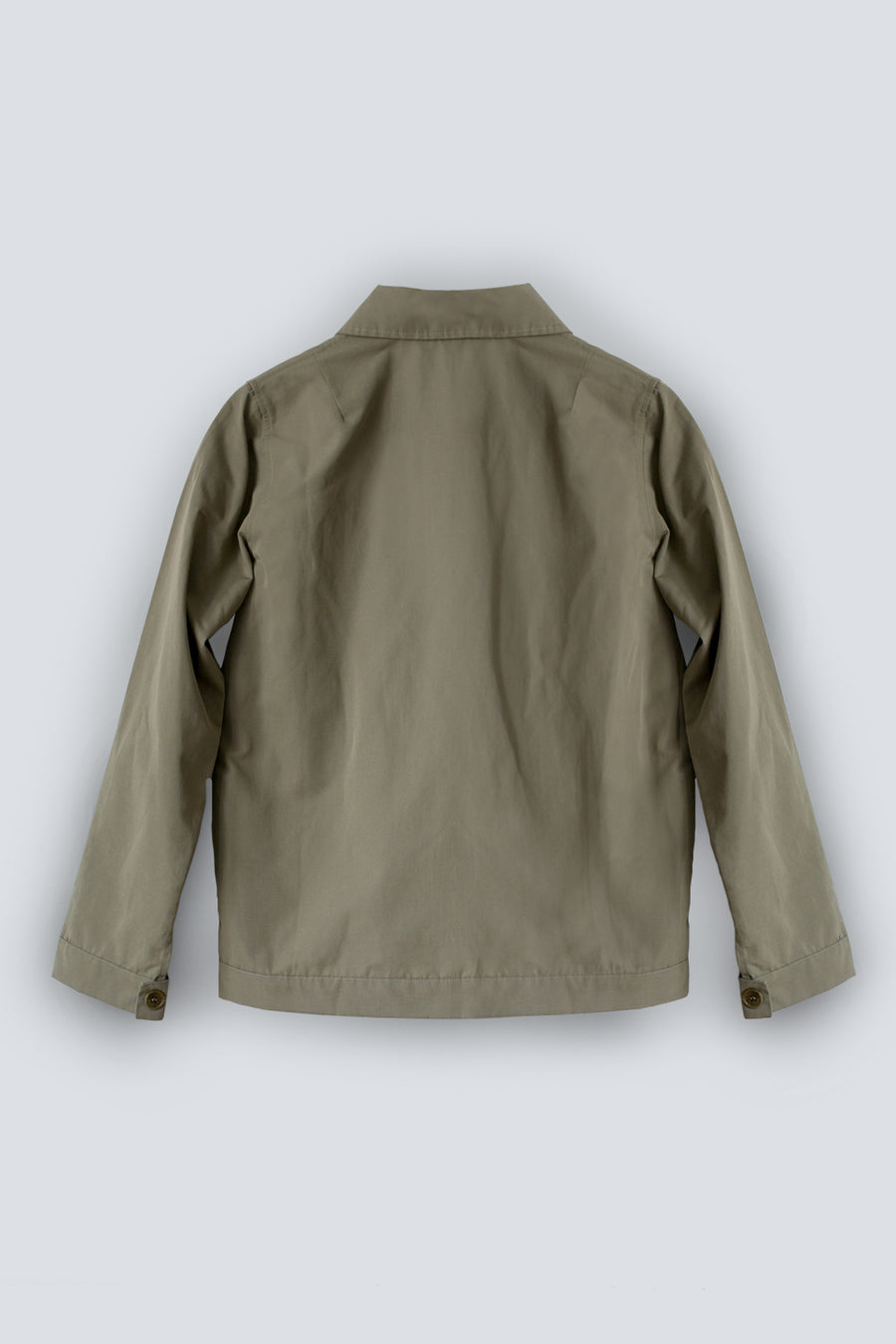 Utility style women's jacket in khaki made from organic linen cotton blend by The White Briefs