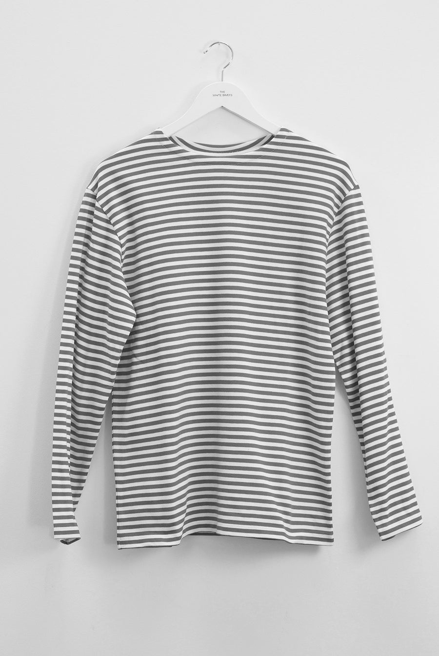 the white briefs striped sweater in 100% organic cotton