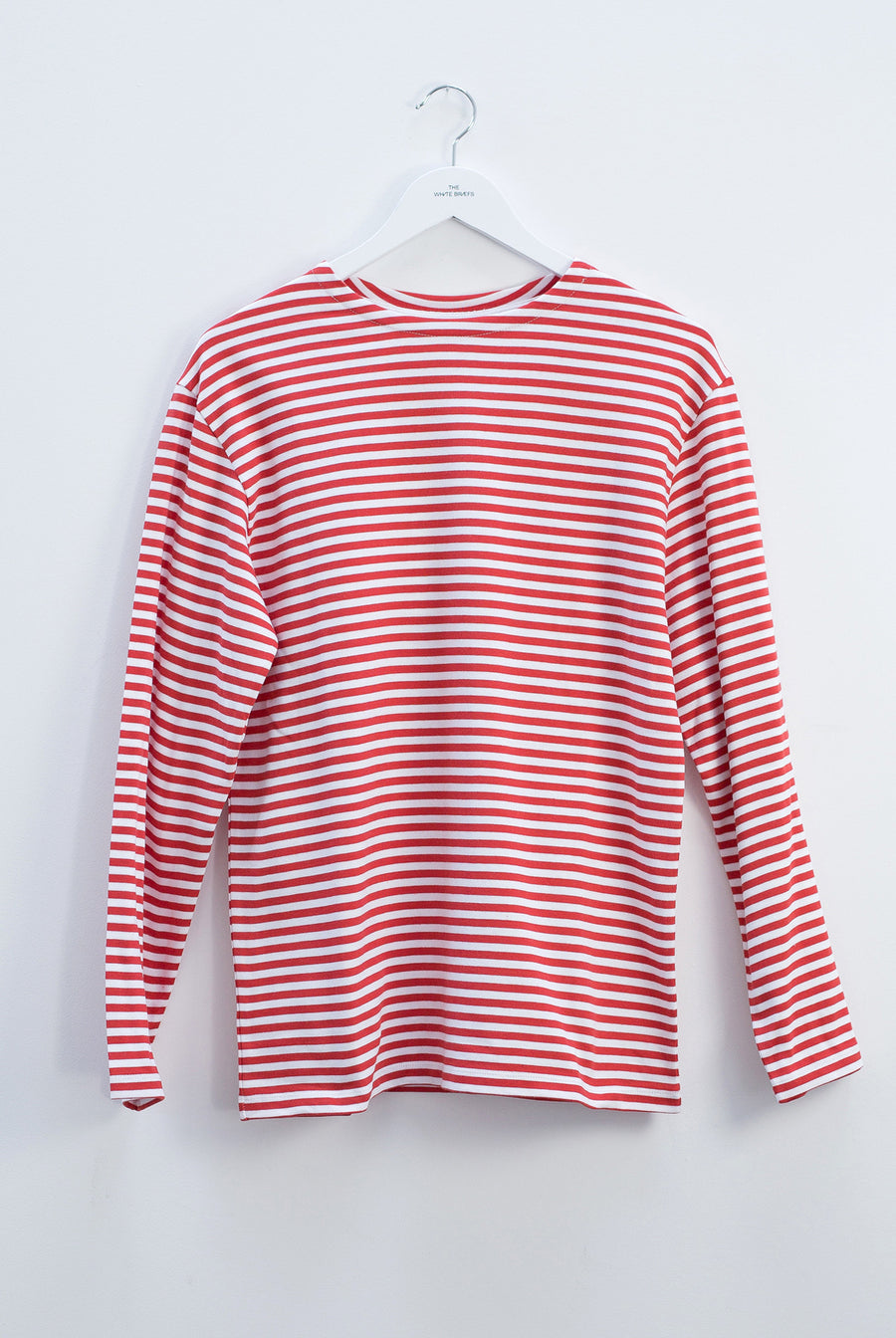 the white briefs striped sweater in 100% organic cotton