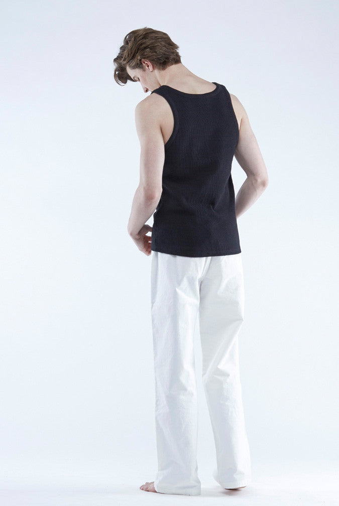 the white briefs singlet in 100% organic cotton