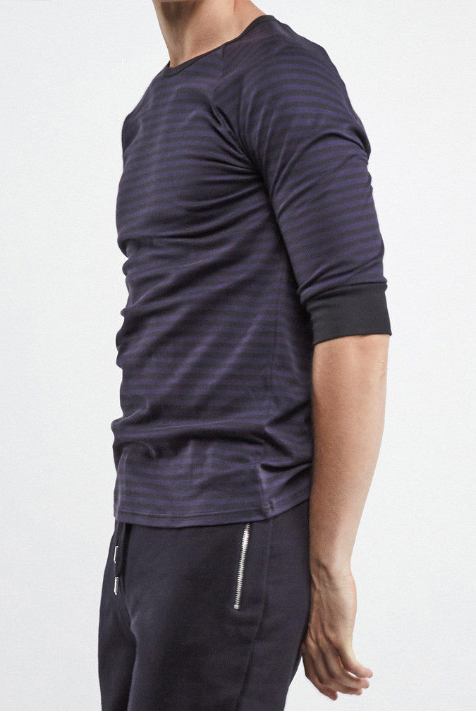 the white briefs 3/4 sleeve t-shirt with a slimmer fit in 100% organic pima cotton