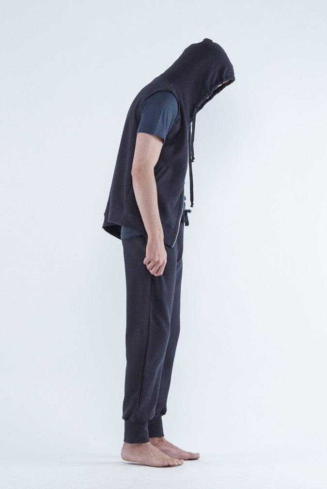 Son boiled wool hooded vest