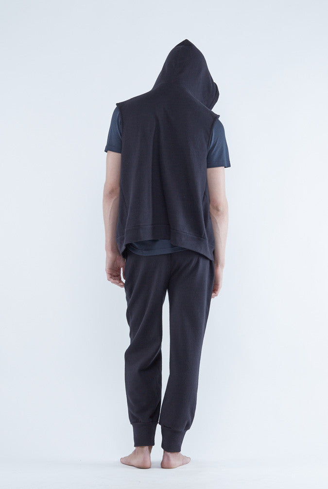 Son boiled wool hooded vest
