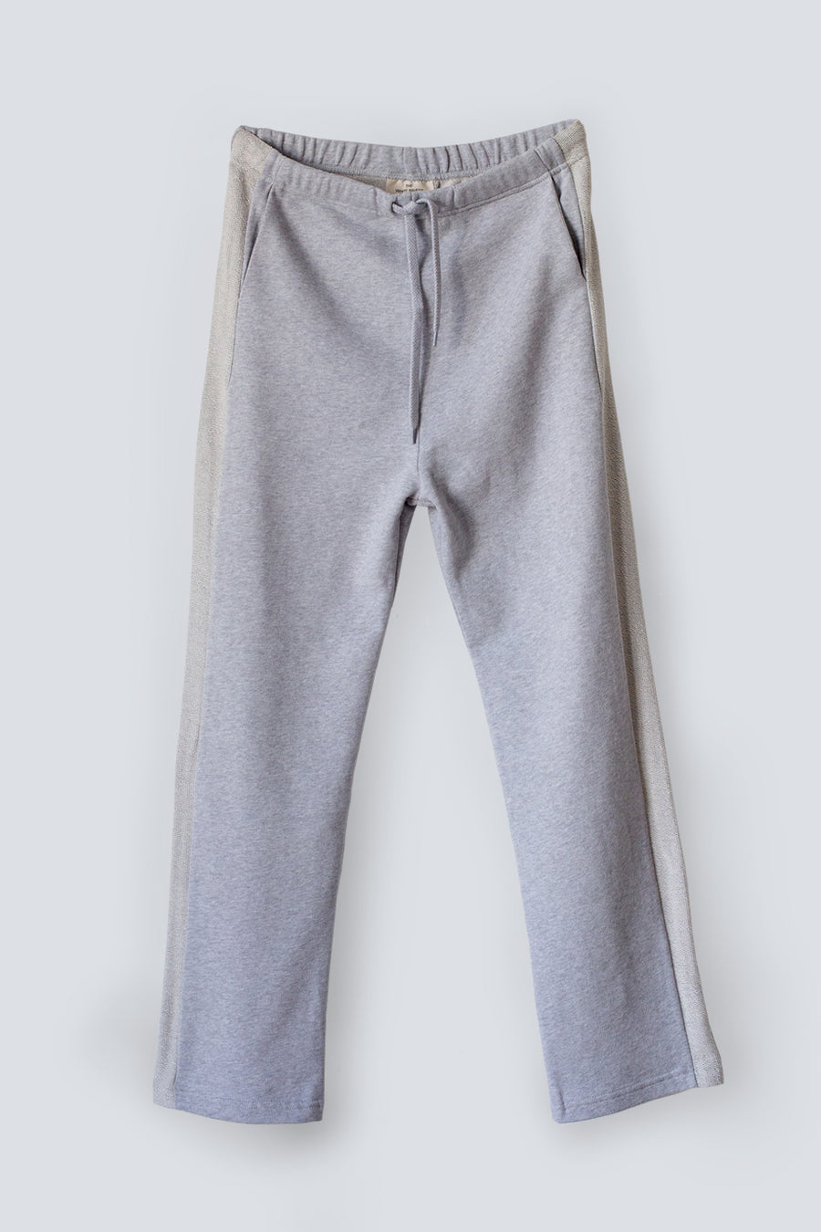 Straight leg soft terry grey trackpants for women made from an organic cotton by The White Briefs