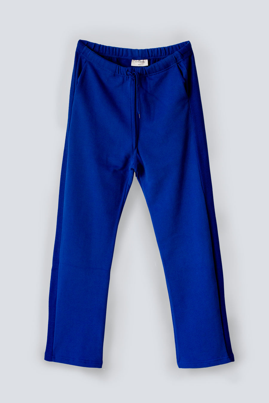 Straight leg soft terry blue trackpants for women made from an organic cotton by The White Briefs