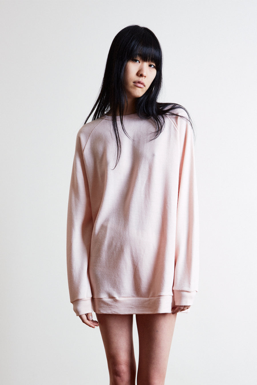 the white briefs oversized sweater in soft merino wool terry