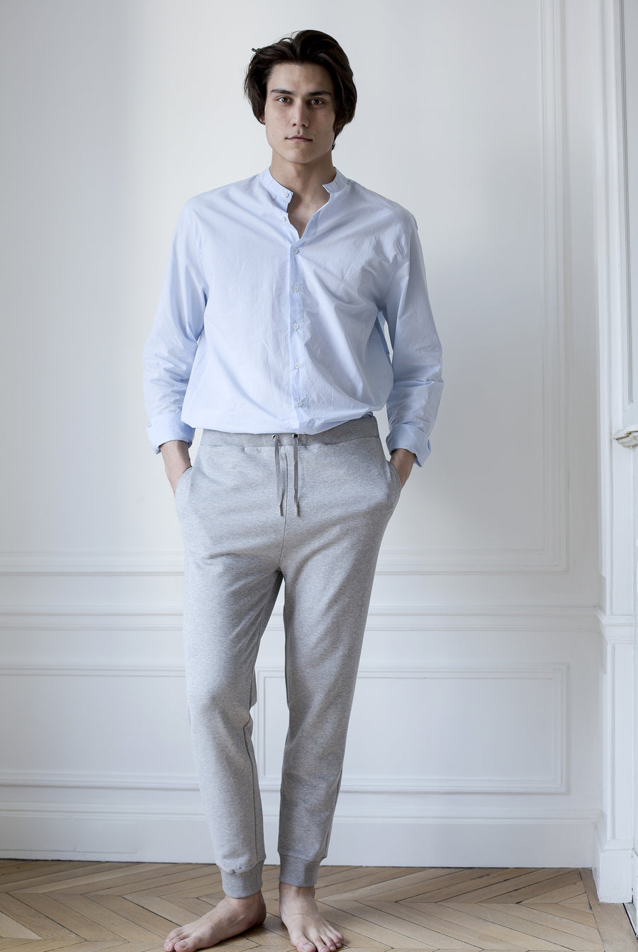 the white briefs classic jogger in 100% organic pima cotton fleece